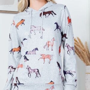 NWT LA Soul light weight horse hoodie. 65% cotton 35% poly